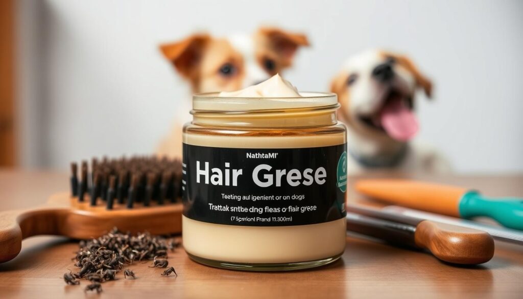 hair grease for fleas on dogs